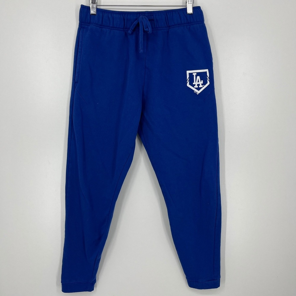 Majestic Los Angeles Dodgers MLB Sweatpants Mens Medium Royal Blue Joggers
